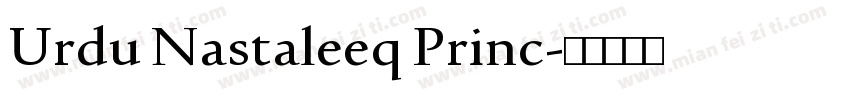 Urdu Nastaleeq Princ字体转换